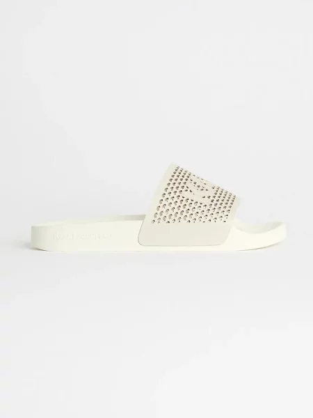 Karl Lagerfeld șlapi de piele KONDO alb