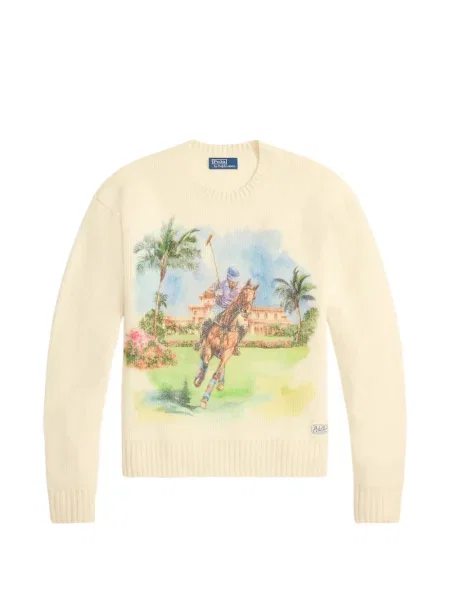 Șapcă Polo Ralph Lauren cu decolteu în V cu autograf în carouri albastru