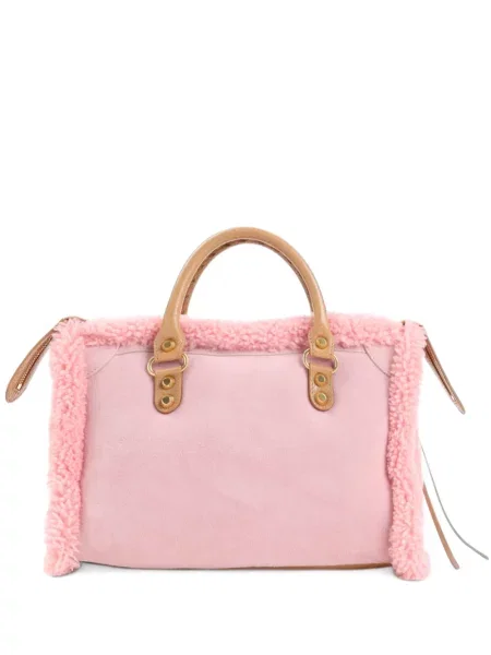 Geantă shopper Balenciaga din piele de oaie roz