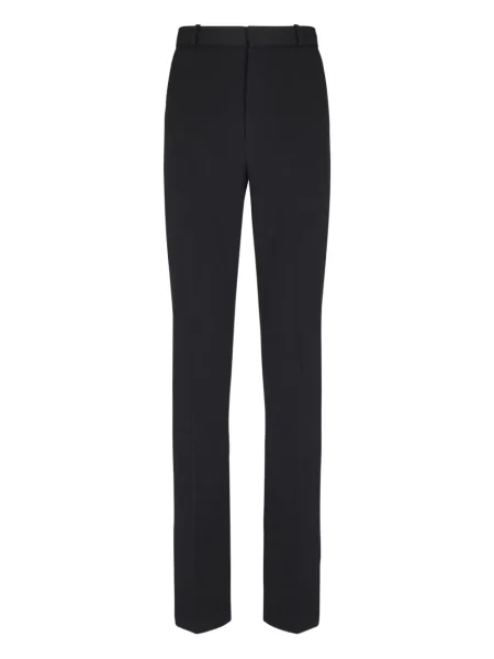 Vlněné kalhoty Balmain černé