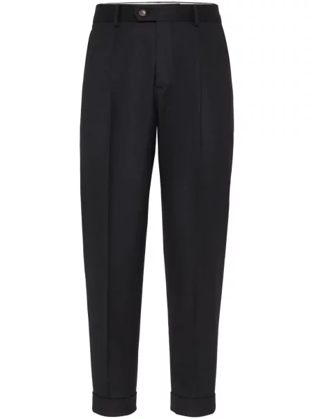 Pantaloni Brunello Cucinelli conici negru