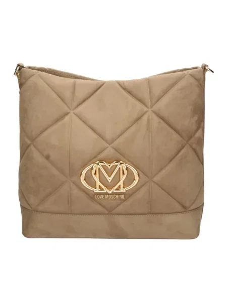 Torebka Love Moschino pikowana beżowa