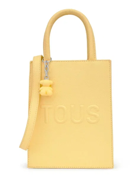 Tous torebka tote z imitacji skóry żółta