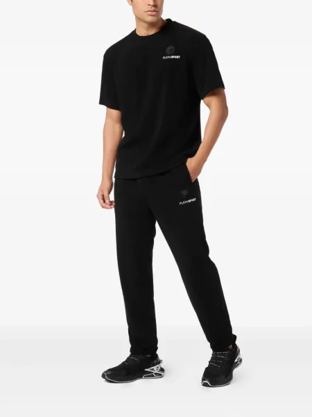 Тениска Plein Sport с кръгло деколте черно