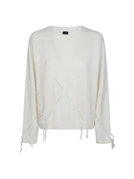 Sweter Pinko z wzorem argyle beżowy