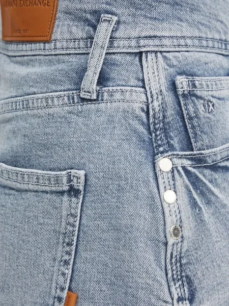 Pantaloni scurți din denim Armani Exchange albastru