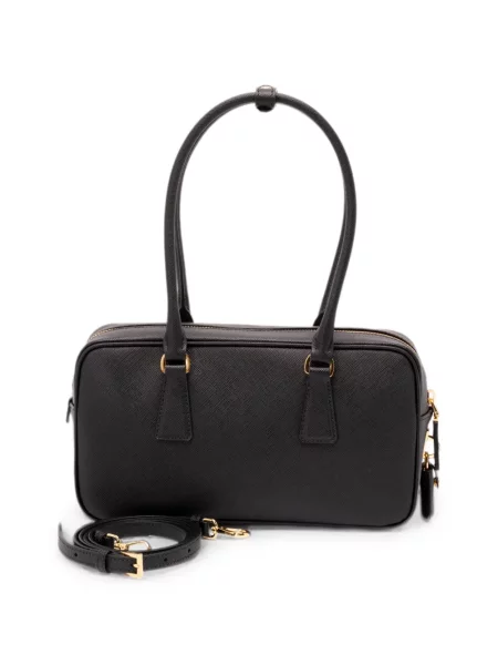 Geantă shopper Prada cu autograf negru