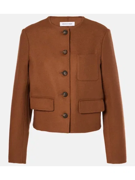Geacă Veronica Beard de lână maro