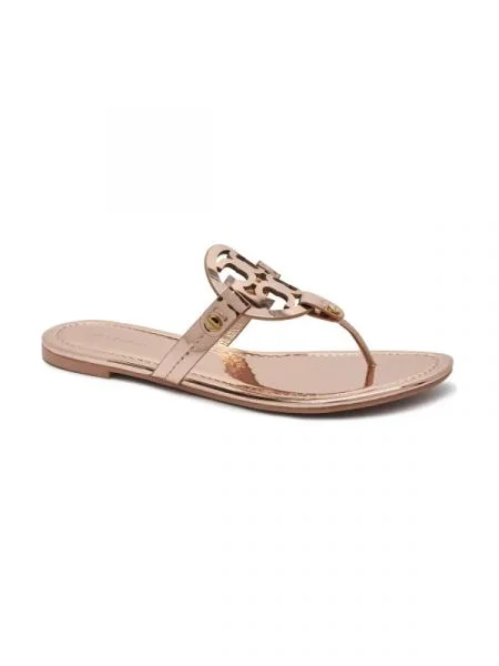 Șlapi Tory Burch din piele roz