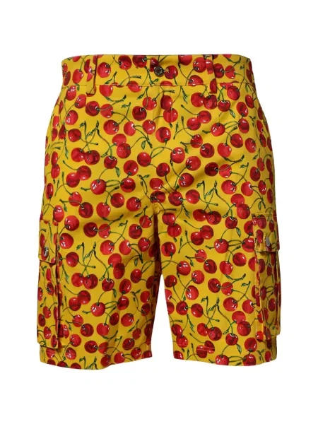 Pantaloni scurți cargo Dolce & Gabbana cu imagine galben
