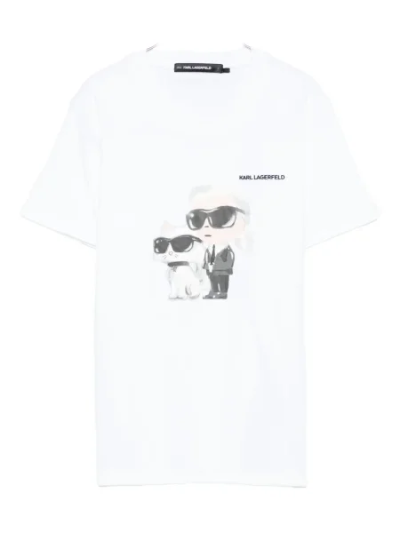 Μπλούζα Karl Lagerfeld με σχέδιο λευκό