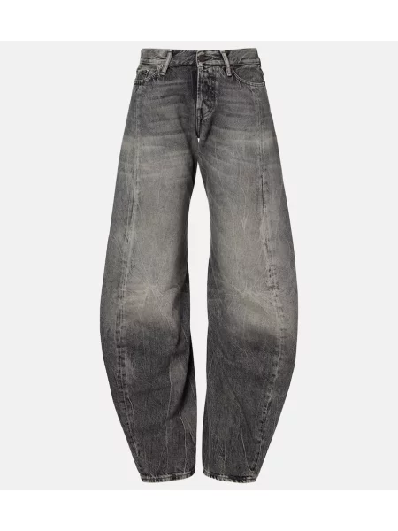 Blugi Acne Studios cu talie joasă negru