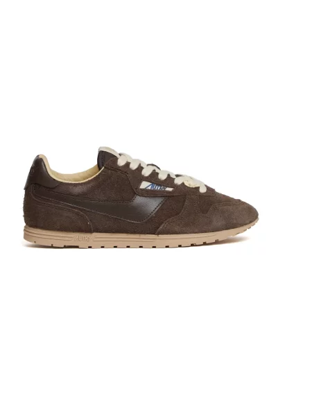 Sneakersy Autry zamszowe brązowe