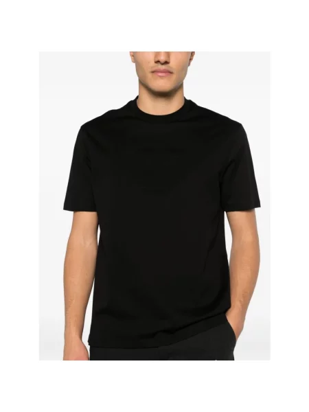 Koszulka Emporio Armani z logo z dżerseju czarna