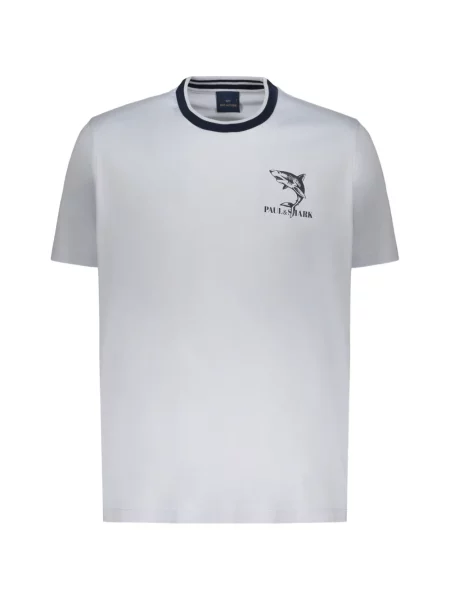 Tricou Paul & Shark cu imagine cu decolteu rotund albastru