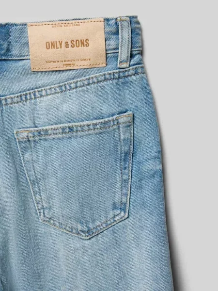 Szorty jeansowe o kroju loose fit z czystej bawełny model FADE' Only & Sons