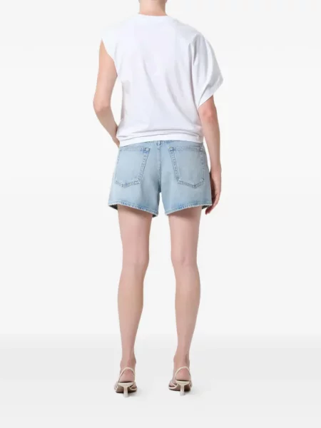 Pantaloni scurți din denim Agolde albastru