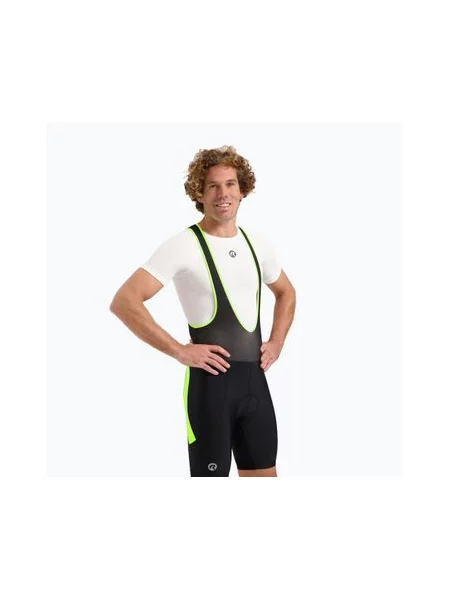 Велосипедні шорти Rogelli Core Bib Short чорний/жовтий чорні