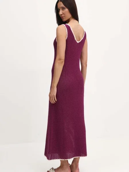 Weekend Max Mara rochie maxi evazati violet
