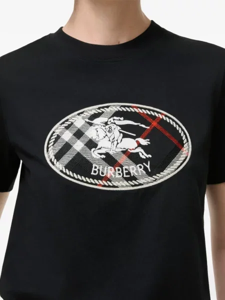 Tricou Burberry în carouri negru
