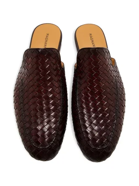 Papuci tip mules Magnanni din piele maro