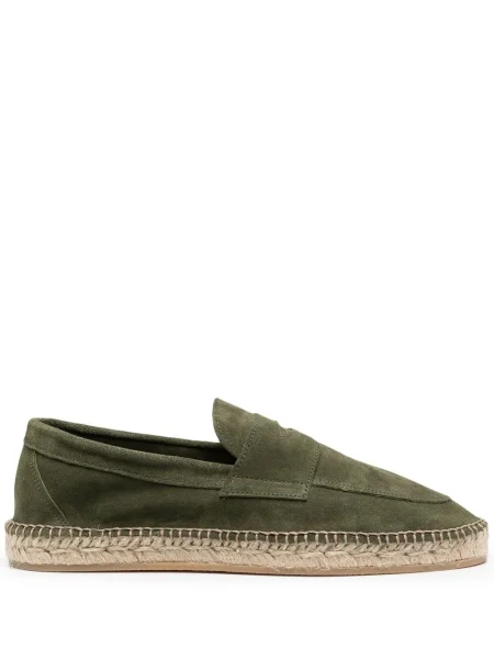 Espadrile Scarosso din piele de căprioară verde