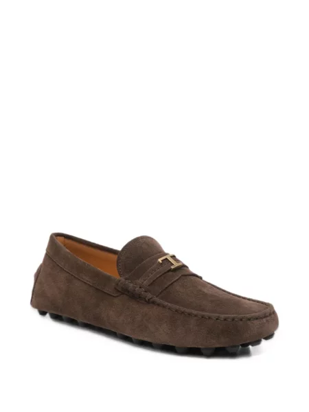 Pantofi loafer Tod's din piele de căprioară maro
