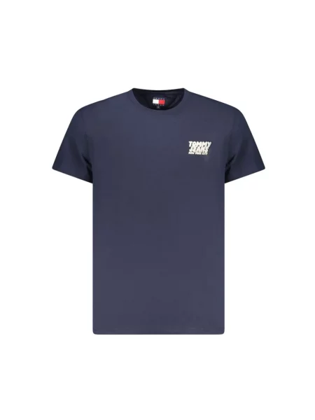 Krótka koszulka Tommy Jeans niebieska