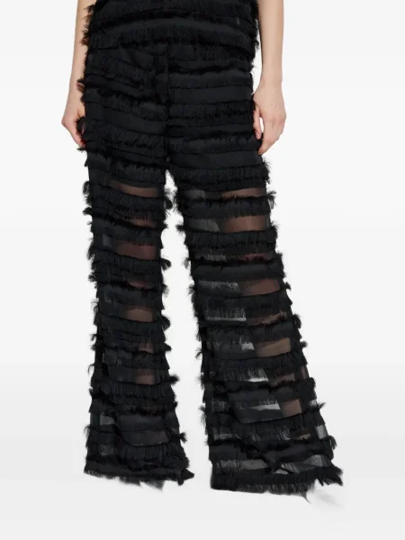 Pantaloni Munthe cu franjuri negru
