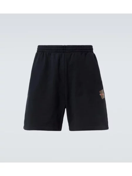 Pantaloni scurți Balenciaga din fleece negru
