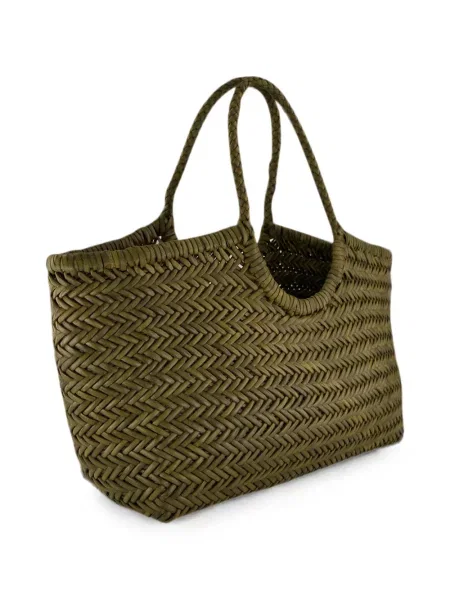 Geantă shopper Dragon Diffusion din piele verde
