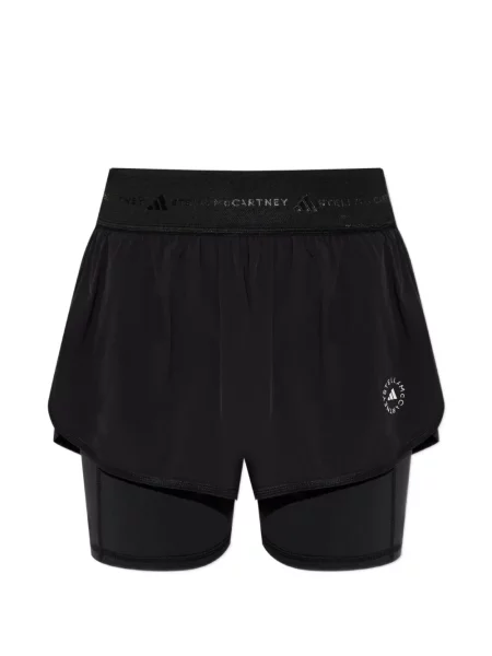 Sală de gimnastică pantaloni scurți Adidas By Stella Mccartney cu imagine negru