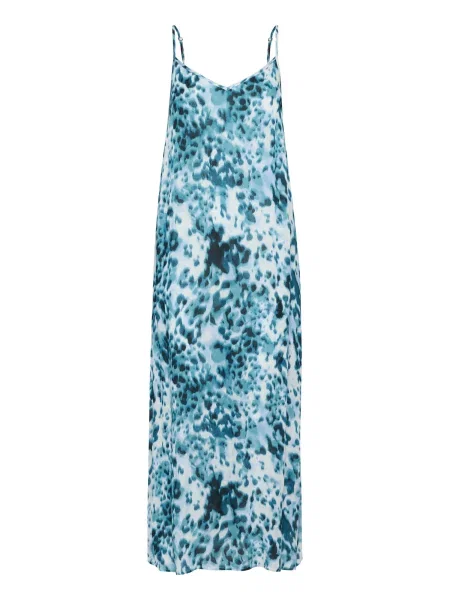 Kaffe Rochie Thora turcoaz / cyan / albastru deschis alb