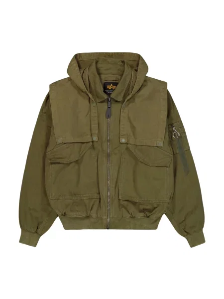 Kurtka Alpha Industries z kapturem zielona