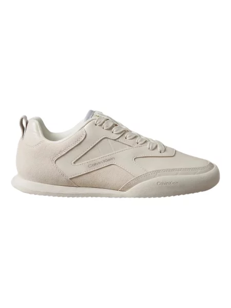 Sneakersy Calvin Klein skórzane beżowe