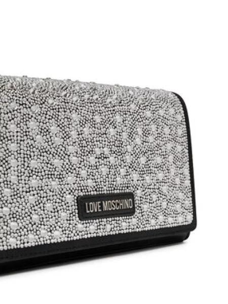 Love Moschino Pismo torbica / prozirna crna