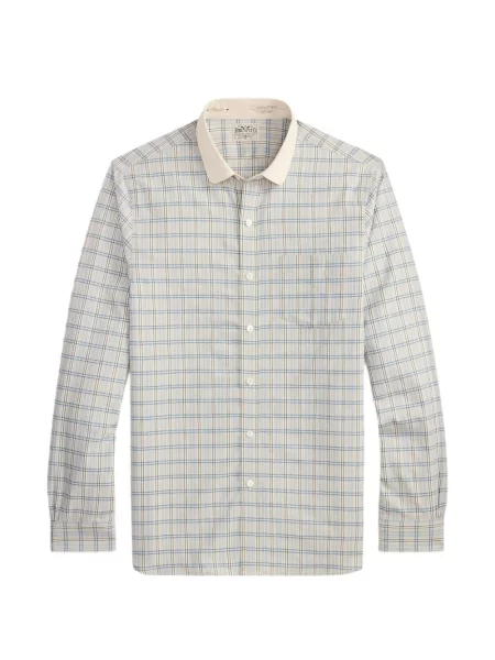 Gulerat cămașă Ralph Lauren Rrl în carouri