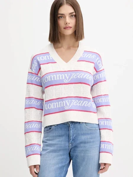 Tommy Jeans pulover bež