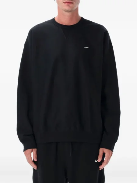 Pulover Nike cu decolteu rotund lung de catifea cord negru
