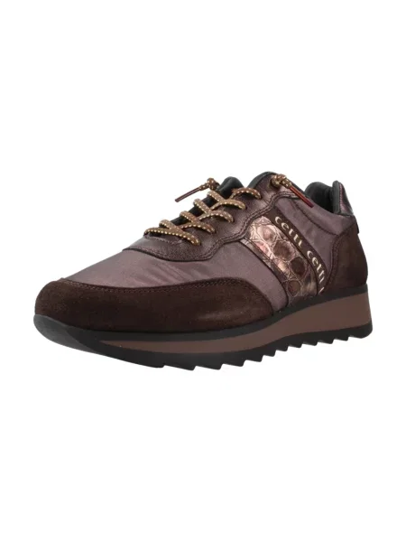 Sneakersy Cetti skórzane brązowe