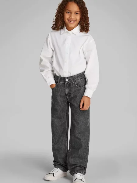 Calvin Klein Jeans Dječje traperice STRAIGHT crna