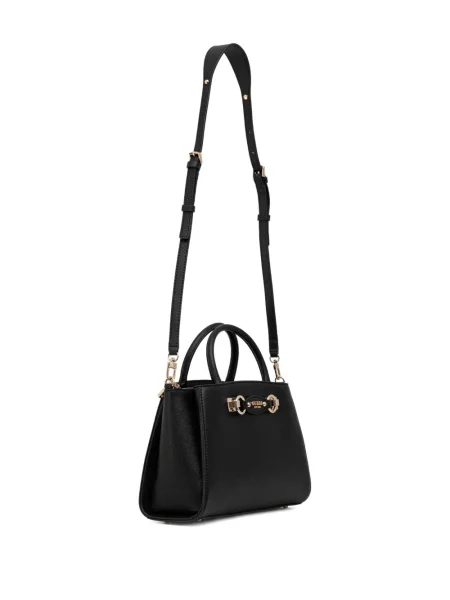 Shopper kabelka Guess s autogramem černá