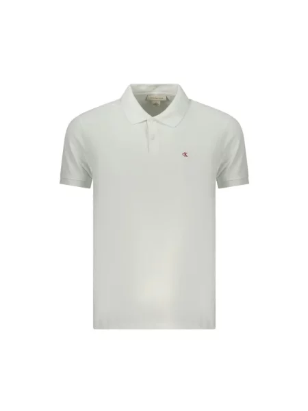 Calvin Klein Jeans polo gładki biały