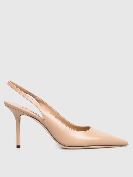 Кожаные босоножки Jimmy Choo бежевые