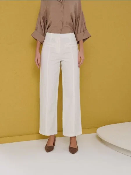 Штани прямого крою білий