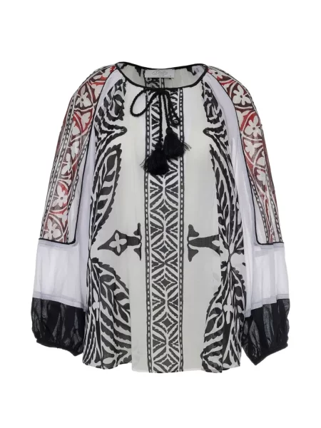 Bluzka Devotion wiązana biała