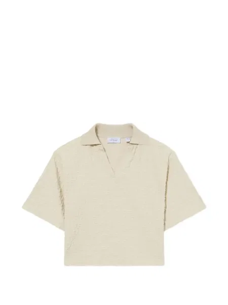 Decupat tricou Off-white cu autograf alb