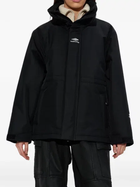 Geacă Balenciaga cu autograf negru