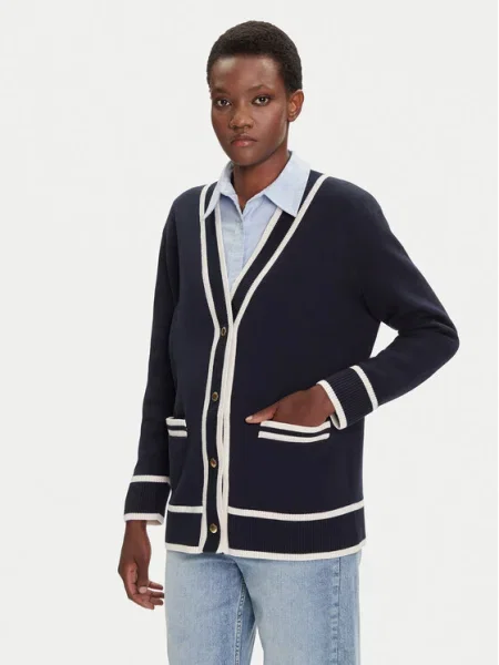 Gant Cardigan Bleumarin alb
