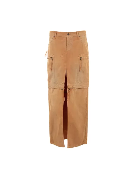 Spódnica Dsquared2 z przetarciami beżowa